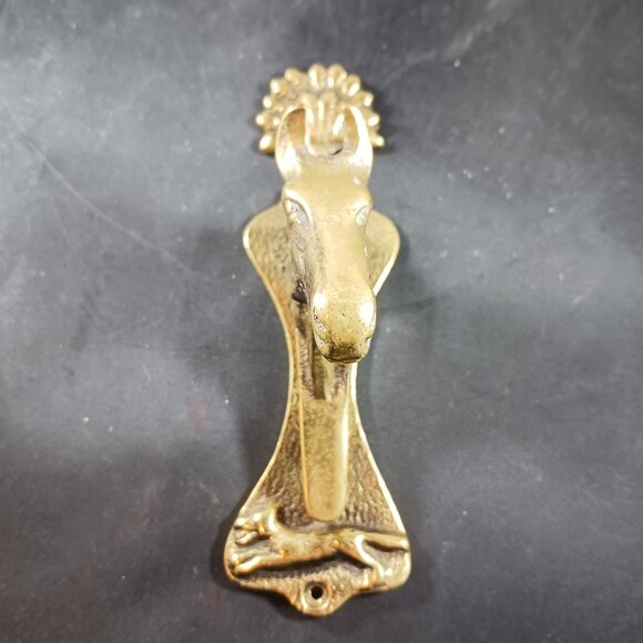 Vintage Brass Horse Head Door Knocker - Picture 3 of 9